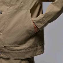 Nike Jordan Essentials Chicago Men's Loose Fit Comfortable Cotton Utility Windbreaker Jacket - Light Brown - View 6