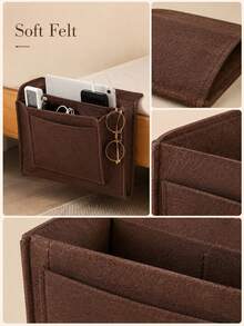 Minimalist Modern Hanging Storage Bag, Multi-Pocket Open Design, Can Be Hung By Bedside Or Sofa, Suitable For Bedside, Sofa, Table Side, Can Store Remote Control, Magazines, Household Items And More - Multicolor - View 8