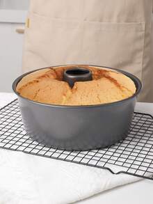 1pc Chiffon Cake Hollow Mold, Straight/Pattern Two Styles Optional, Home Baking Carbon Steel Baking Pan, 24-25cm Two Sizes, Gugelhupf Pattern Cake Mold, Non-Stick Easy Release Baking Tool, Oven-Specific Cake Baking Pan - View 9