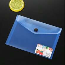 5/10 Pcs A4/A5/A6/A7 Clear Poly Envelopes With Snap Button, Transparent PP Document Storage Bags, Assorted Colors File Folders For School Office Organization - Sets - View 7