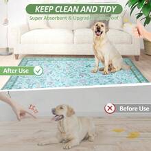 1pc Washable Dog Pee Pad, Reusable Puppy Pee Pad,Fashionable Non-Slip Leak-Proof, Suitable For DogCrate And Floor Reusable Pet Pee Pad - 50*80cm - View 4