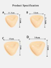 1 Set Women's Double-Sided Self-Adhesive Breast Pads, Thickened Invisible Breast Pads Suitable For Swimming, Bra And Bikini Swimwear - Multicolor - View 7