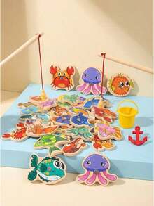 Kids Magnetic Sorting & Fishing Educational Toys - 15 Fish + 1 Fishing Rod - View 4