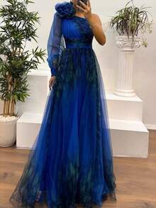 Women Cocktail Dresses - Blue - View 3
