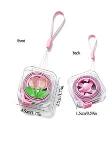 1pc Retractable Flower Tape Measure Keychain - 2m/6ft - Suitable For Daily Use And Birthday Parties - With Sliding Lock - Apartment And Back To School Essentials Key Chain Pendant Car Accessories Key Ring, Keychain, Cute Bag Charm, Portable Pocket Measuring Tool, Body Measuring Tape, Retractable Small Tape Measure, DIY Handmade Accessory Pendant, Suitable For Tailors And Craft Enthusiasts, Also A Unique Birthday Gift, Holiday Gift, Party Gift - Multicolor - View 11