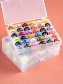 1 Set Of Multi-Color Sewing Machine Lock Core Thread, Roll Sewing Machine Bottom Thread, Pre Wound Spool, DIY Embroidery Thread, Household Handmade Sewing Supplies, Used For Daily Manual Work And Sewing, Suitable For Embroidery And Sewing Machines - Multiple Styles - View 3