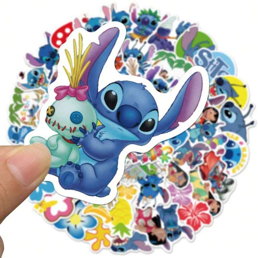 100pcs Disney Cute Cartoon Mickey Mouse Graffiti Stickers, Vinyl Wall Sticker Romantic Decals For Bedroom Wall Decoration - Multicolor - View 1