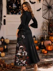 Women Long Dresses - Black - View 2