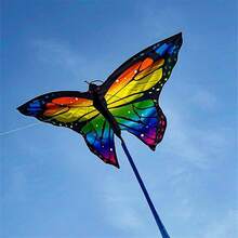 Colorful Butterfly Kite, Light Wind Easy Fly, Romantic Outdoor Gift For Her & Couples - Multicolor - View 3