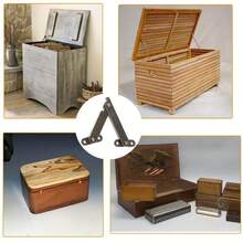 4pcs Folding Lid Support Hinges, Bronze Color Lid Support Hinges, Lid Support Hinges, Suitable For Furniture, Cabinets, Wooden Boxes And Jewelry Boxes Display Support - Multicolor - View 5