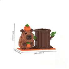 Creative Capybara Pen Holder Building Block Figurine Gift, PP Material. Suitable For Office, Desk, Desktop Storage, Family Gathering Games, Team Stress Relief Toy, Birthday, Valentine's Day, Halloween Gift, For Classmates, Friends And Family. - Multicolor - View 4