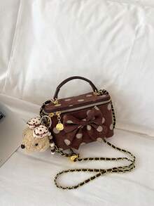 New Handheld Square Bag, Minimalist Shoulder Crossbody Bag - Coffee Brown - View 5