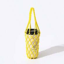 Milk Tea Coffee Cup Sleeve Heat-Insulated Woven Mesh Glass Cup Water Bottle Protective Cover Portable Handheld Water Bottle Mesh Bag - Multicolor - View 14