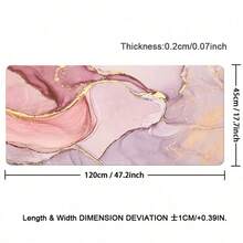 1pc Marble Leather Texture Mouse Pad Premium Rose Gold Luxury Design Soft Leather Large Desk Mat Game Computer Keyboard Pink Gaming - View 10
