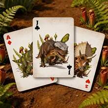 Vintage Dinosaur Theme Playing Cards Set | Exquisite Prehistoric Dinosaur Illustration Cards | Creative Tabletop Game Entertainment Cards | Suitable For Parties, Family Games, Travel Entertainment And Dinosaur Enthusiasts Collection - Multicolor - View 6
