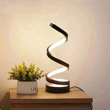 LED Creative Spiral Decorative Night Light, Modern Minimalist Nordic Style Desk Lamp, High Color Rendering, Low Power Consumption, Soft Glare-Free Lighting, Eye-Caring Reading Bedroom Romantic Atmosphere Light, Room Decor Ambiance Light - Multicolor - View 12