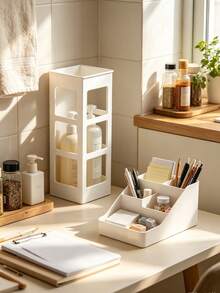 Wall-Mounted Hair Tool Storage Rack, Divided Compartment Curling Iron And Hair Dryer Organizer, Multi-Functional Storage Shelf, Suitable For Bathroom, Bedroom, Cabinet Door, Miscellaneous Items - Multicolor - View 6