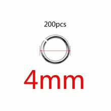 200Pcs/Lot DIY Jewelry Findings Open Single Jump Rings And Open Rings For Jewelry Making - Silver - View 10