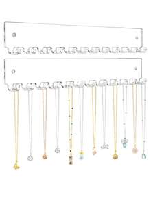 Giá treo vòng cổ gắn tường bằng acrylic – Kệ sắp xếp trang sức với 12 móc; Móc treo vòng cổ gắn tường cho phụ nữ và bé gái - Xem 13