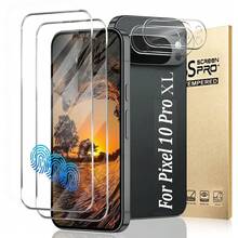 4pcs Tempered Glass Screen Protector For 11 / Pixel 11 Pro / Pixel 11 Pro XL, Compatible With Google Pixel 10 / 10A / Pixel 10 Pro / Pixel 10 Pro XL / Pixel 10 Pro XL Fold, High Definition Transparent, Anti-Scratch, Fingerprint Unlock Support, 3D Transparent, Phone Lens Protector, Rear Camera Lens Protector, Protective Pad - Clear - View 7