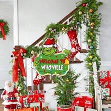 The Grinch 1pc Christmas Greentown House Number Christmas Tree ...