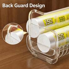 1pc Cabinet Inner Layer Storage Rack, Multi-Layer Cling Film Holder, Kitchen Paper Towel & Dish Cloth Organizer, Suitable For Cling Film Storage - View 5