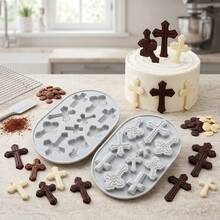 1pc Retro Cross Silicone Mold, Theme DIY Cake And Candy Ice Tray Making Mold, Cake Decoration, Halloween And Easter Baptism Religious Party Decoration, Used For Theme Parties - Multicolor - View 5