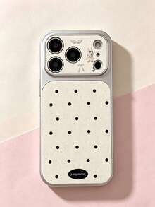 Cute Polka Dot Rabbit Phone Case, Leather Texture Large Window Camera Protection Cover, Sweet Bow Angel Wing Design Shockproof Soft Phone Shell For IPhone Galaxy Android Smart Phone,Shell For Phone Honor Galaxy Transsion Smart Phones - White Ch - View 4