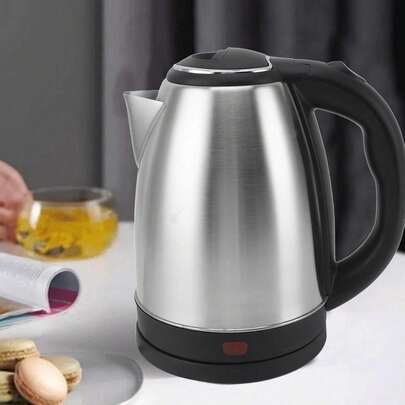 Hervidor eléctrico de acero inoxidable, hervidor de agua eléctrico de 2 litros y 1500 vatios, calentador de agua y caldera con apagado automático y protección contra la ebullición en seco, utilizado para preparar café, té y otras bebidas.