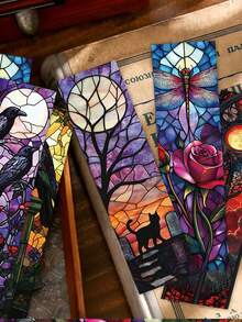 30pcs Gothic Style Lace Bookmarks Decorative Small Cards Books Decorative Cards Reading Labeling Cards - A - View 3