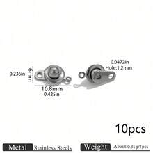 10pcs 304 Stainless Steel 18K Gold Plated Quick Release Clasps, Snap Fastener Rings, DIY Handmade Jewelry Making Accessories Suitable For Necklaces And Bracelets - Connector - View 11