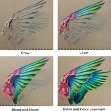 Brutfuner Ensemble de 120 crayons de couleur pour livres de coloriage, crayons de coloriage professionnels et vibrants pour artistes pour le dessin, l'esquisse, le mélange et l'ombrage - 120 couleurs de crayons de couleur gras - Voir 4