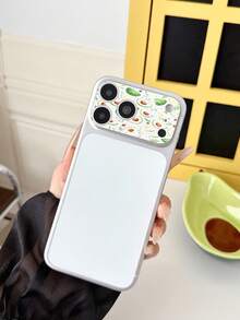 1pc Camera Lens Protector Film Stylish Full‑Wrap Lens Decor Film 9H Hardness Compatible With IPhone 18 17 Pro Max Accessories Back Lens Anti Fall Explosion Proof Bubble Free Automatic Adsorption Easy Installation Scratch-Resistant Cute Avocado Stamp Printed Protector Film Accessories - Print - View 5