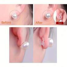 2/10/15/20/30/50Pcs Silicone Earring Backings, Suitable For Heavy Earrings, Invisible Lift Support Pads, Prevent Ear Lobe Sagging, Secure Earring Lifters, Suitable For Studs And Dangle Earrings - Earring Accessories - View 4