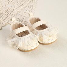 New Infant Girl Lace PU Sweet Princess Shoes, 100 Days Party Holiday Small Shoes - White - View 6