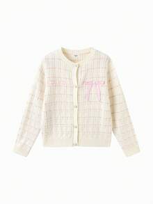 Balabala Soft Knit Sweater Top For Tween Girls Comfortable Spring Autumn Wear - White Tone - View 4