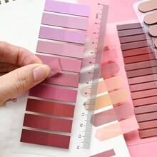 5pcs/Pack Index Labels PET Semi-Transparent Deep Red Series Sticky Notes Marker Tabs Student Textbook Record Tabs Reading Notebook Memo Stickers School Supplies Back To School Supplies Ultra-Thin Index Tabs - one-size - View 7