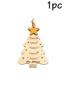 Custom Teacher Name Christmas Ornament, Personalized Classroom Tree Hanging Decor, Teacher Appreciation Holiday Keepsake, Customized Christmas Tree Decoration, Customizable Year & Name Gift, Festive Home Decor, Holiday Gift, Christmas Keepsake - Style C - View 32
