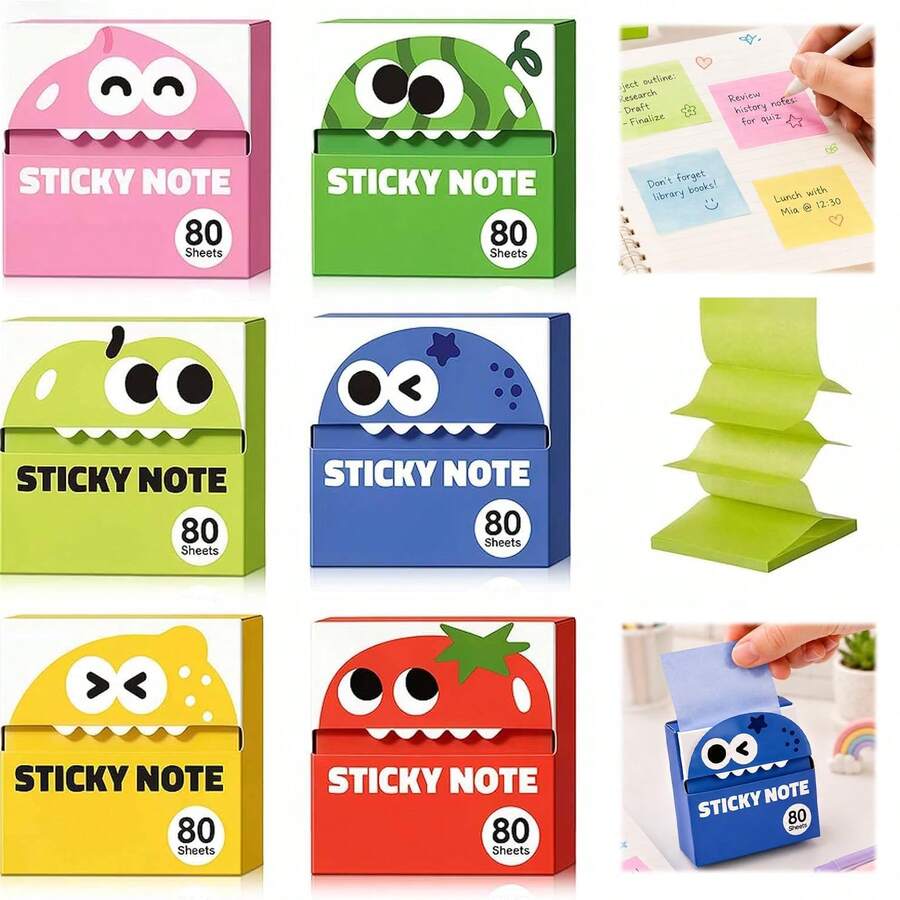 80 Sheets Transparent Pull-Out Sticky Notes | Magic Stationery Pull-Out Divider Sticky Notes, 3x3 Inch Transparent Reusable Office Sticky Notes, Suitable For Office Work, Glitter Sticky Notes, Shiny Sticky Notes, Smooth Writing, Waterproof Quick Dry, No Clogging, No Residue, Resealable, Office Supplies Work Accessories, Strong Adhesion, Gift For Classmates, Teachers, Christmas And Halloween Greeting Cards - A - View 1