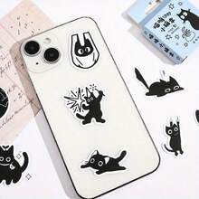 1PC Classic Black Cat Series Boxed Stickers (45pcs/Box) - Creative DIY Handmade Decoration Stickers, Suitable For Envelopes, Journals And Photo Albums - Kitten And Cat Wall Art Decor - A - View 15