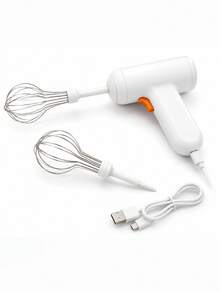 1pc Portable Electric Egg Beater, Fast And Precise Whipping, USB Rechargeable, Wireless Design, Lightweight And Compact, Suitable For Home And Professional Baking, Perfect For Whipping Cream And Egg Yolk, Essential Baking Tool, Kitchen Tool - Multicolor - View 6