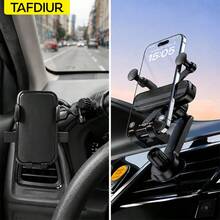 TAFDIUR 2合1汽車手機支架，儀表板與出風口安裝，360°旋轉穩定導航手機架 - 多色 - 查看 4