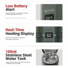 HiBREW H4C Portable 3-In-1 Coffee Machine For Large Capsules,Small Capsules,And Coffee Powder,100ml Large Capacity Water Tank,7500mAh Battery,Supports Multiple Charging Methods,Supports Hot And Cold Extraction Dual Modes, Customizable Extraction Temperature - Portable coffee machine sets - View 9