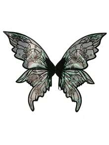 Shiny Butterfly Fairy Wings Costume Set, With Flower Crown, Elf Ears And Magic Wand. Suitable For Halloween Role-Playing And Party Events. - Multicolor - View 11