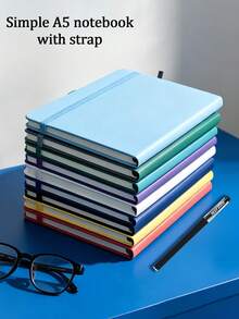 1/2pcs A5 Notebook And Pen Set, 192 Pages With Lock, Portable Writing Journal, Daily Planner, Suitable For Notes, Diary, Study, School, University, Office, Work And Travel, Back To School Supplies, Office Supplies, 2026-2027 Academic Year Diary - Multiple Styles - View 1