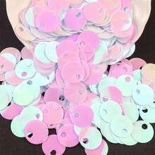 15mm Big Hole Flat Round Sequin Paillettes Large Hole 4mm PVC Loose Sequins And Spangles For Embroidery Applique Knitting Arts Crafts And Embellishment 210pcs/Bag 20g - 20 Grams - View 29