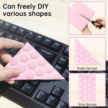 1/5/10pcs Random Color Magic Sponge Cloth, New Thickened Super Absorbent Cleaning Cloth, Multi-Functional Home Cleaning Pad, Suitable For Glass, Ceramic, Floor, Wall Cleaning, Honeycomb Texture, Non-Scratch Foam Scrubber - Pink - View 9