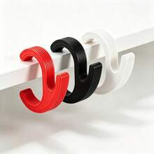 C-Shaped Desk Hook, No-Drill Desk Edge Bag Hook, Anti-Slip Desk Edge Storage Rack, Suitable For Backpack/Handbag/Headphones/Kitchen Supplies, Fits 15-35mm Desk, Load Capacity Approx. 8kg - View 3