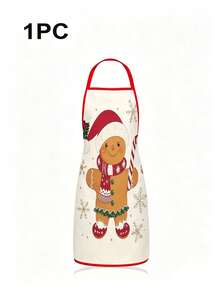 1/2/4pcs Christmas Gingerbread Apron, Filled With Festive Atmosphere. Suitable For Kitchen Cooking, A Great Item For Family Gatherings. Also Makes A Wonderful Gift For Friends. - Multicolor - View 17