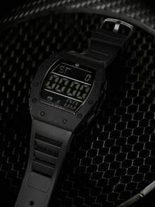TOMI Square LCD Digital Electronic Watch, Square Large Screen Digital Dial, Silicone Strap, Multi-Function Sports Student Wristwatch, Multiple Colors Available, Daily Wear, Holiday Gift - one-size - View 5